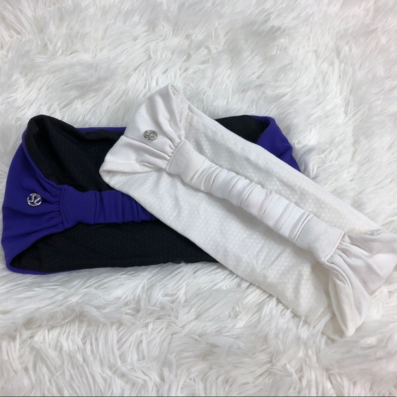 lululemon athletica Accessories - Lululemon White & Lilac Headbands Bundle